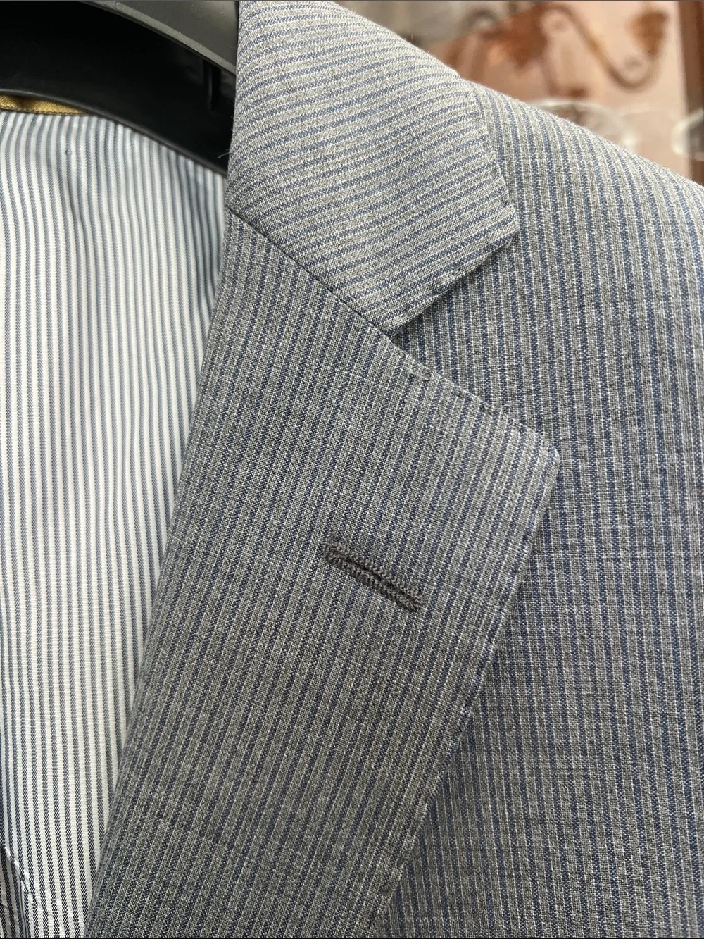 Brooks Brothers Blue and Gray Pinstripe Sport Coat